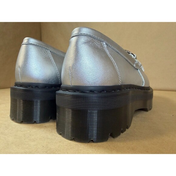 Dr. Martens Penton II Quad Metallic Silver Leather Platform Loafers Sz. M 11/W12 main image 12